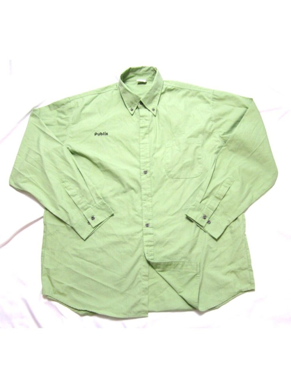 Publix Supermarket Men Sz XL OCBD Shirt Workwear Uniform Employee (M296)